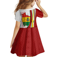Bolivia Independence Day Map Flag Kid Short Sleeve Dress Freedom Heritage National Coat Of Arms Accents