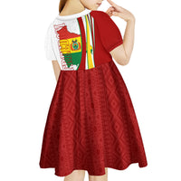 Bolivia Independence Day Map Flag Kid Short Sleeve Dress Freedom Heritage National Coat Of Arms Accents