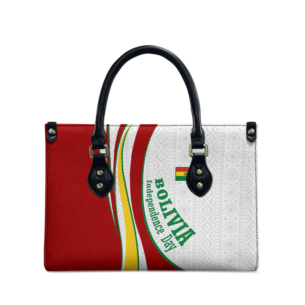 Bolivia Independence Day Map Flag Leather Bag Freedom Heritage National Coat Of Arms Accents