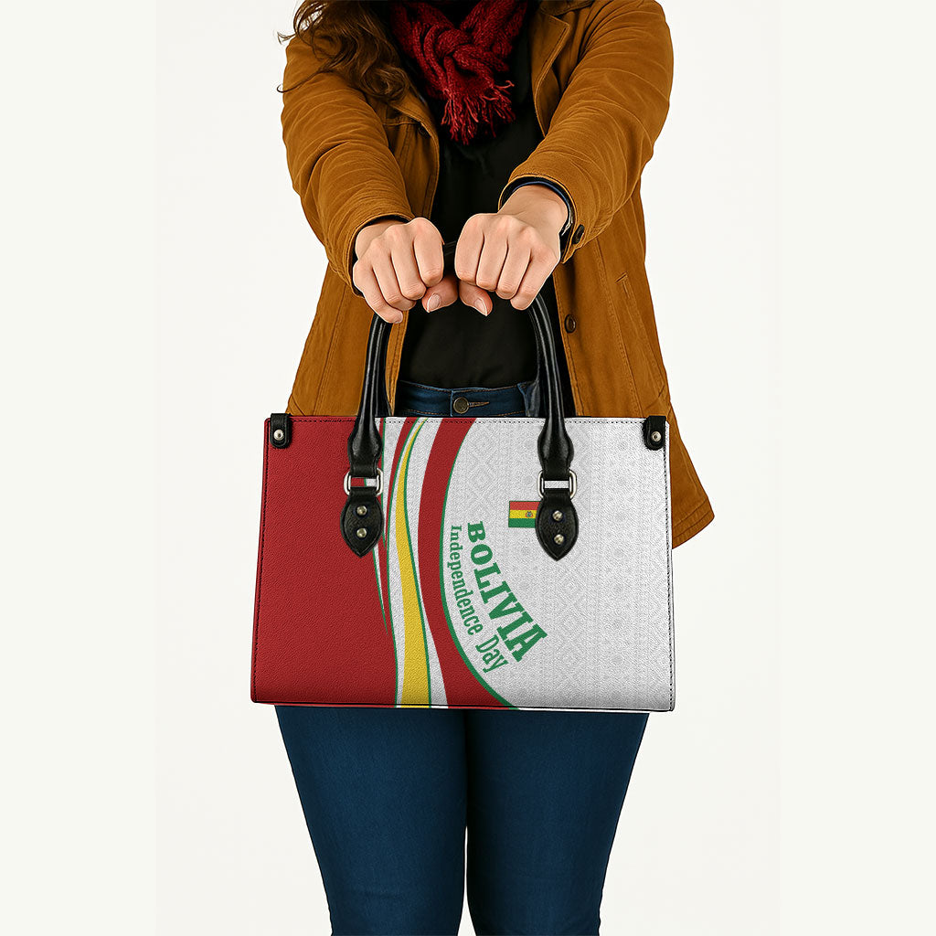 Bolivia Independence Day Map Flag Leather Bag Freedom Heritage National Coat Of Arms Accents
