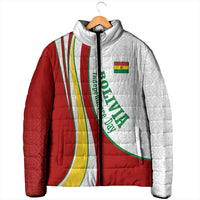 Bolivia Independence Day Map Flag Padded Jacket Freedom Heritage National Coat Of Arms Accents