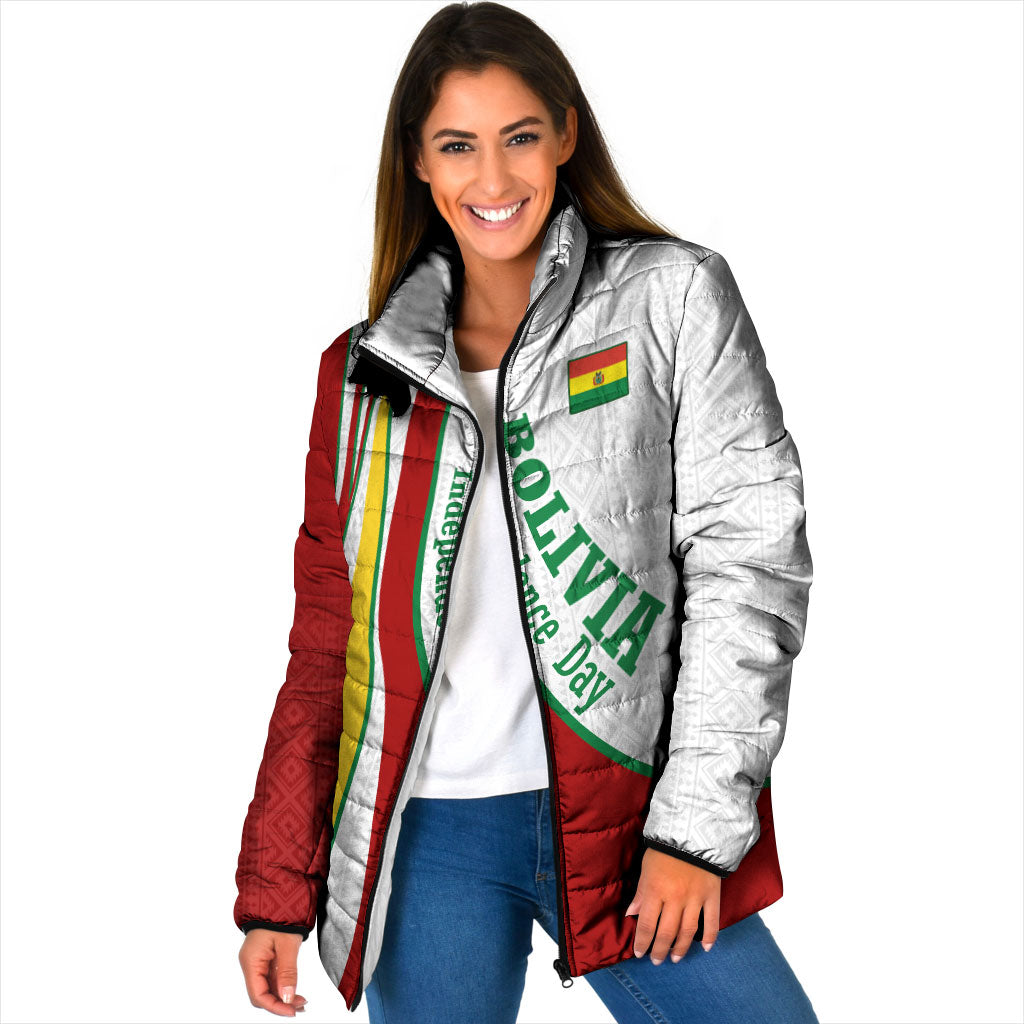 Bolivia Independence Day Map Flag Padded Jacket Freedom Heritage National Coat Of Arms Accents