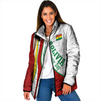 Bolivia Independence Day Map Flag Padded Jacket Freedom Heritage National Coat Of Arms Accents