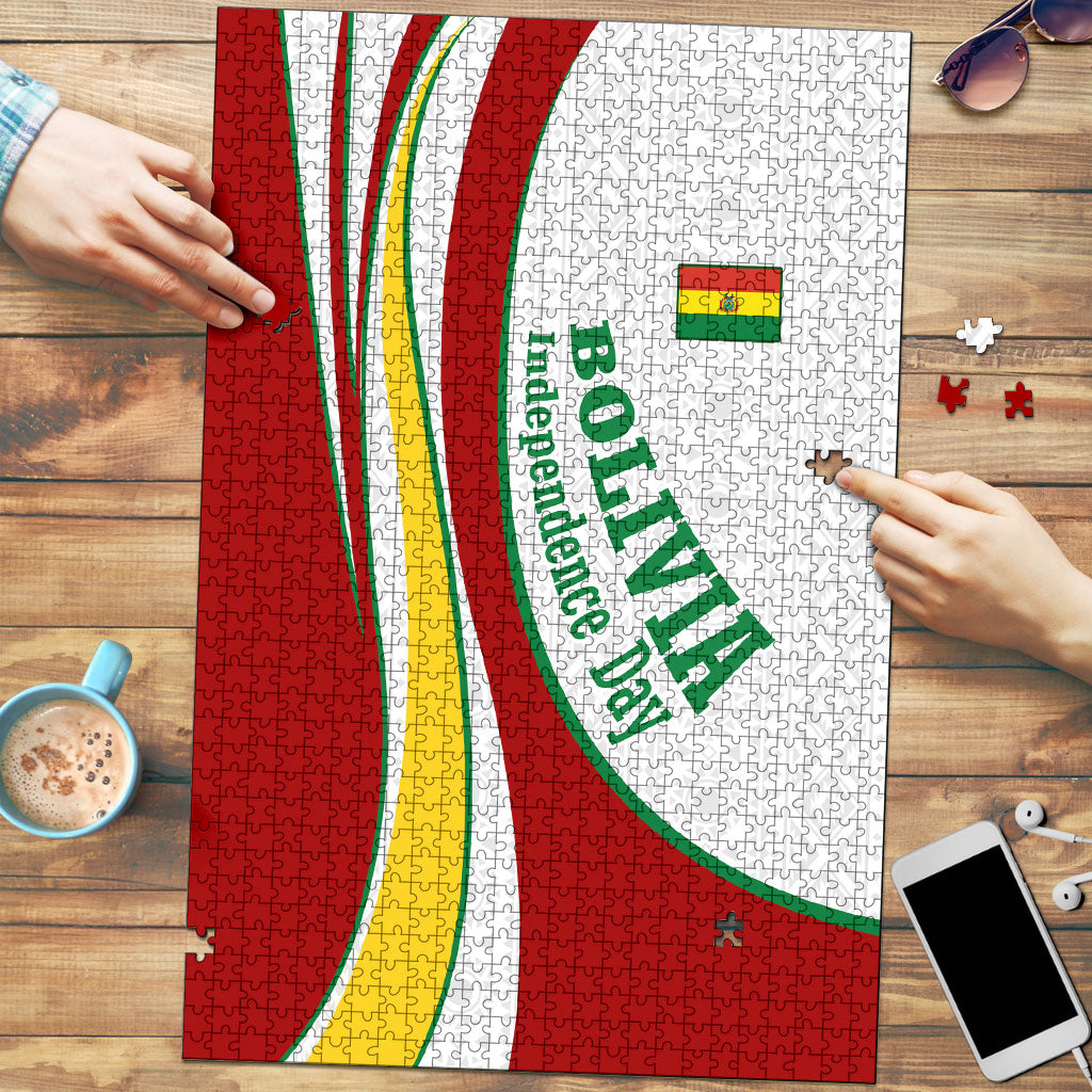 Bolivia Independence Day Map Flag Puzzle Freedom Heritage National Coat Of Arms Accents