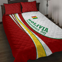 Bolivia Independence Day Map Flag Quilt Bed Set Freedom Heritage National Coat Of Arms Accents