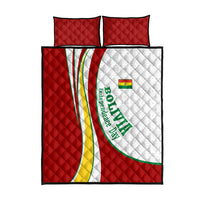Bolivia Independence Day Map Flag Quilt Bed Set Freedom Heritage National Coat Of Arms Accents
