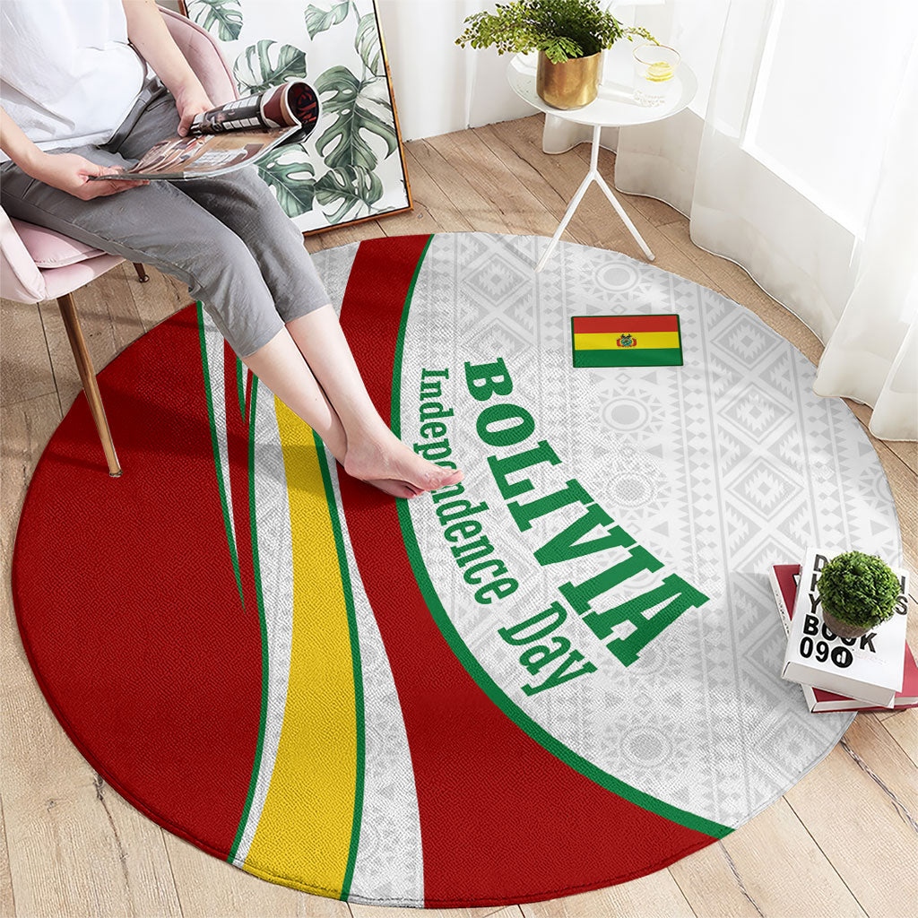 Bolivia Independence Day Map Flag Round Carpet Freedom Heritage National Coat Of Arms Accents