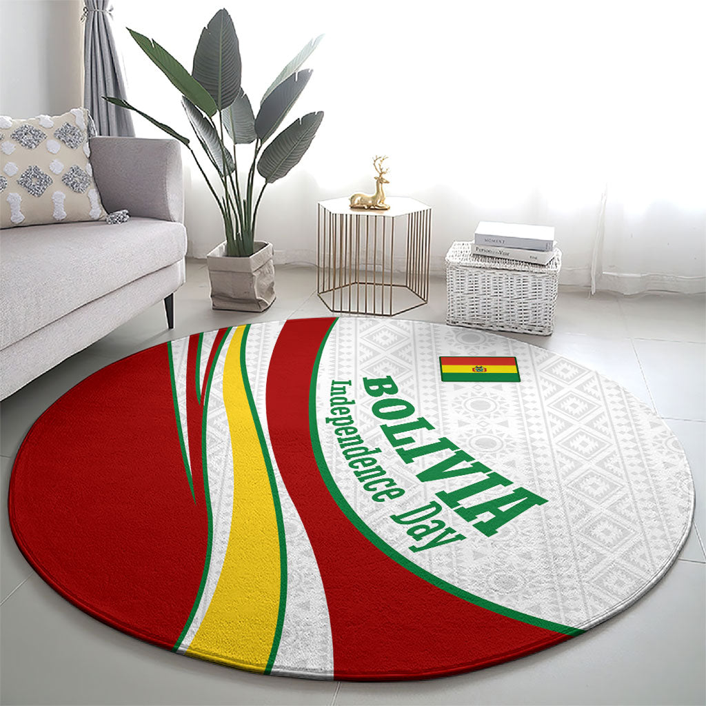 Bolivia Independence Day Map Flag Round Carpet Freedom Heritage National Coat Of Arms Accents