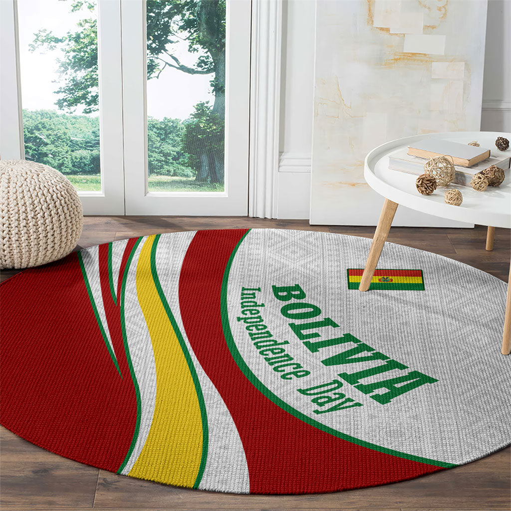 Bolivia Independence Day Map Flag Round Carpet Freedom Heritage National Coat Of Arms Accents