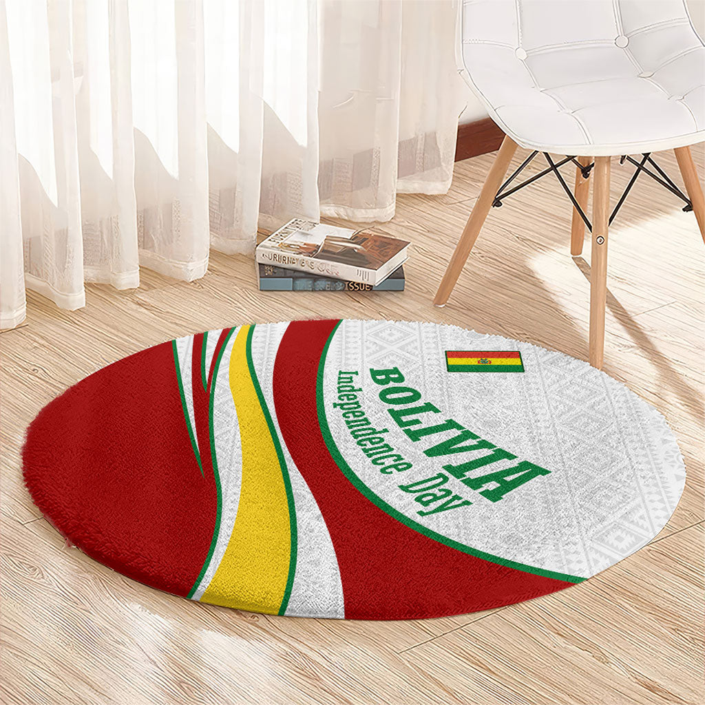 Bolivia Independence Day Map Flag Round Carpet Freedom Heritage National Coat Of Arms Accents