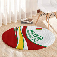 Bolivia Independence Day Map Flag Round Carpet Freedom Heritage National Coat Of Arms Accents