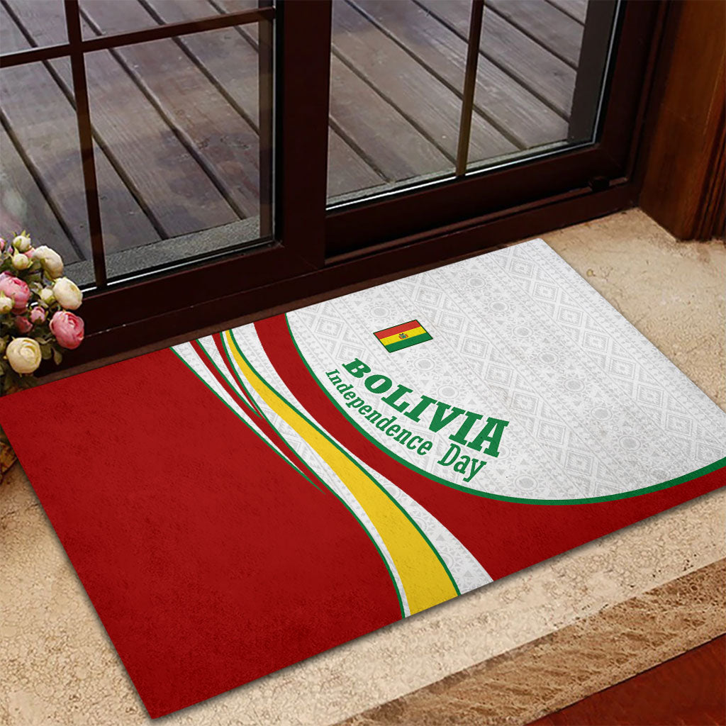 Bolivia Independence Day Map Flag Rubber Doormat Freedom Heritage National Coat Of Arms Accents
