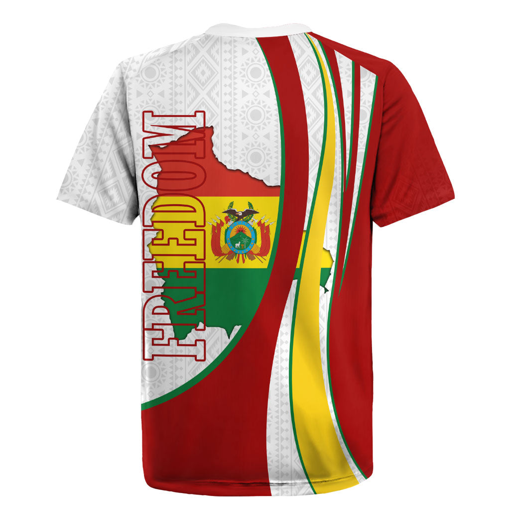 Bolivia Independence Day Map Flag Rugby Jersey Freedom Heritage National Coat Of Arms Accents