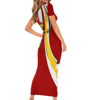 Bolivia Independence Day Map Flag Short Sleeve Bodycon Dress Freedom Heritage National Coat Of Arms Accents