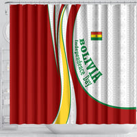 Bolivia Independence Day Map Flag Shower Curtain Freedom Heritage National Coat Of Arms Accents