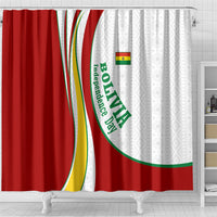Bolivia Independence Day Map Flag Shower Curtain Freedom Heritage National Coat Of Arms Accents