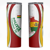 Bolivia Independence Day Map Flag Skinny Tumbler Freedom Heritage National Coat Of Arms Accents