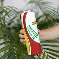 Bolivia Independence Day Map Flag Skinny Tumbler Freedom Heritage National Coat Of Arms Accents