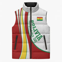 Bolivia Independence Day Map Flag Sleeveless Puffer Jacket Freedom Heritage National Coat Of Arms Accents