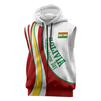 Bolivia Independence Day Map Flag Sleeveless Zip Hoodie Freedom Heritage National Coat Of Arms Accents