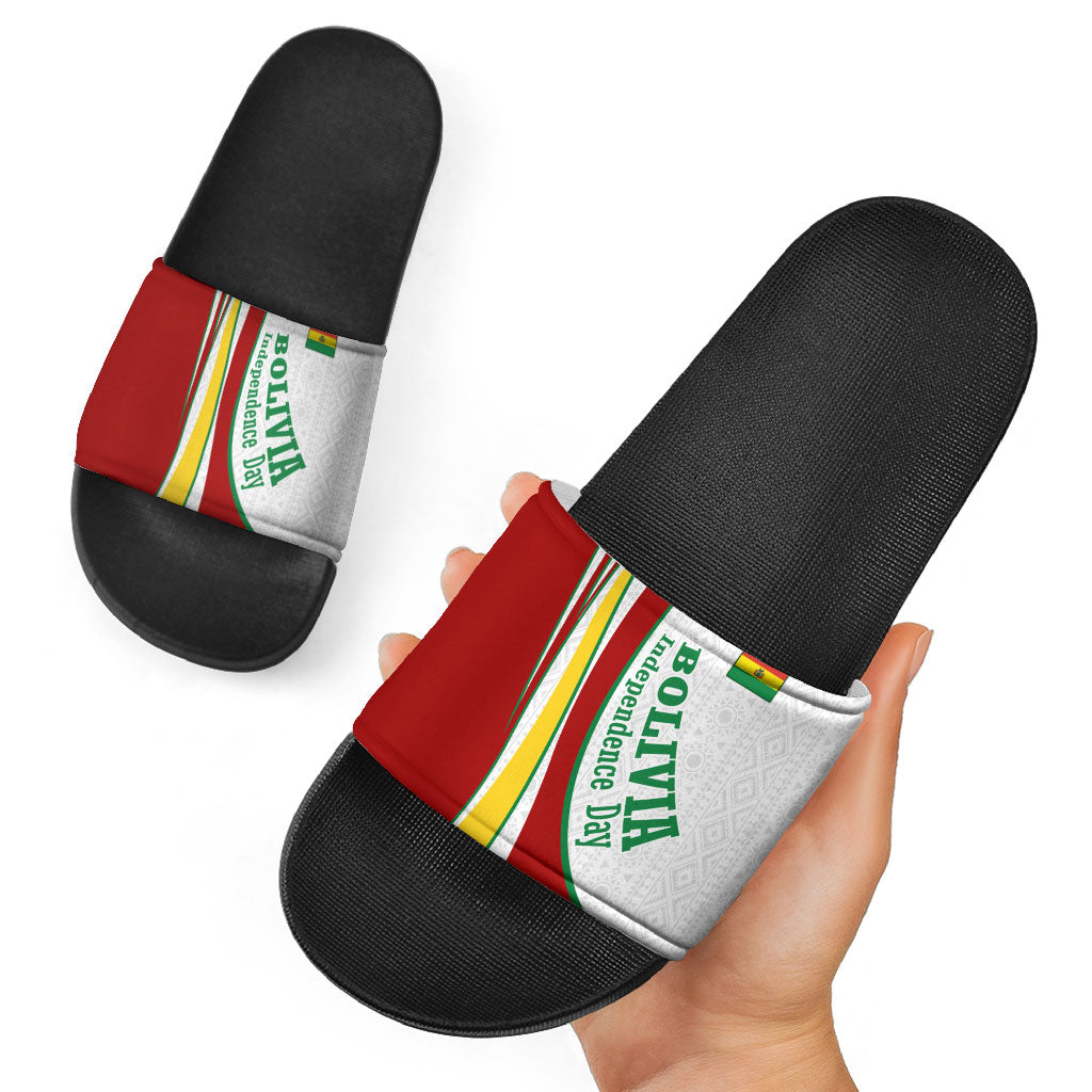 Bolivia Independence Day Map Flag Slide Sandals Freedom Heritage National Coat Of Arms Accents