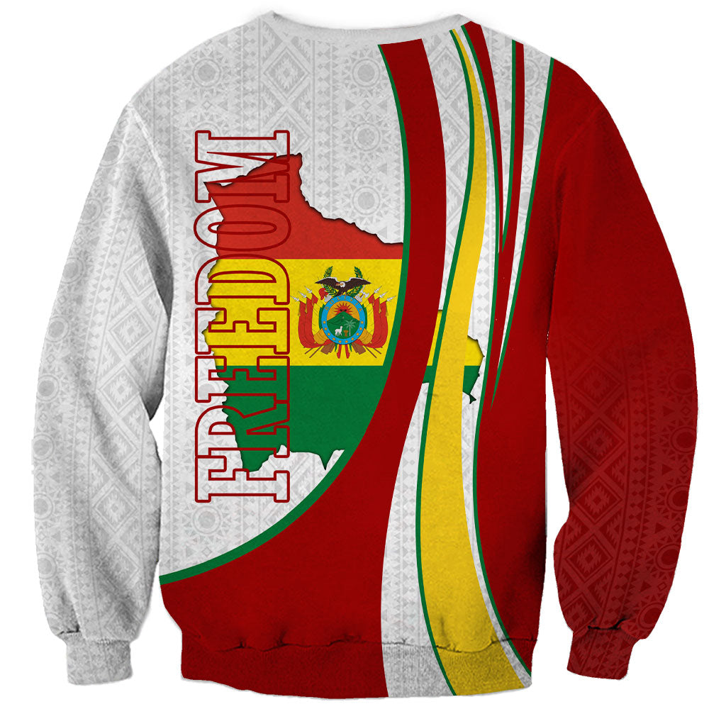 Bolivia Independence Day Map Flag Sweatshirt Freedom Heritage National Coat Of Arms Accents