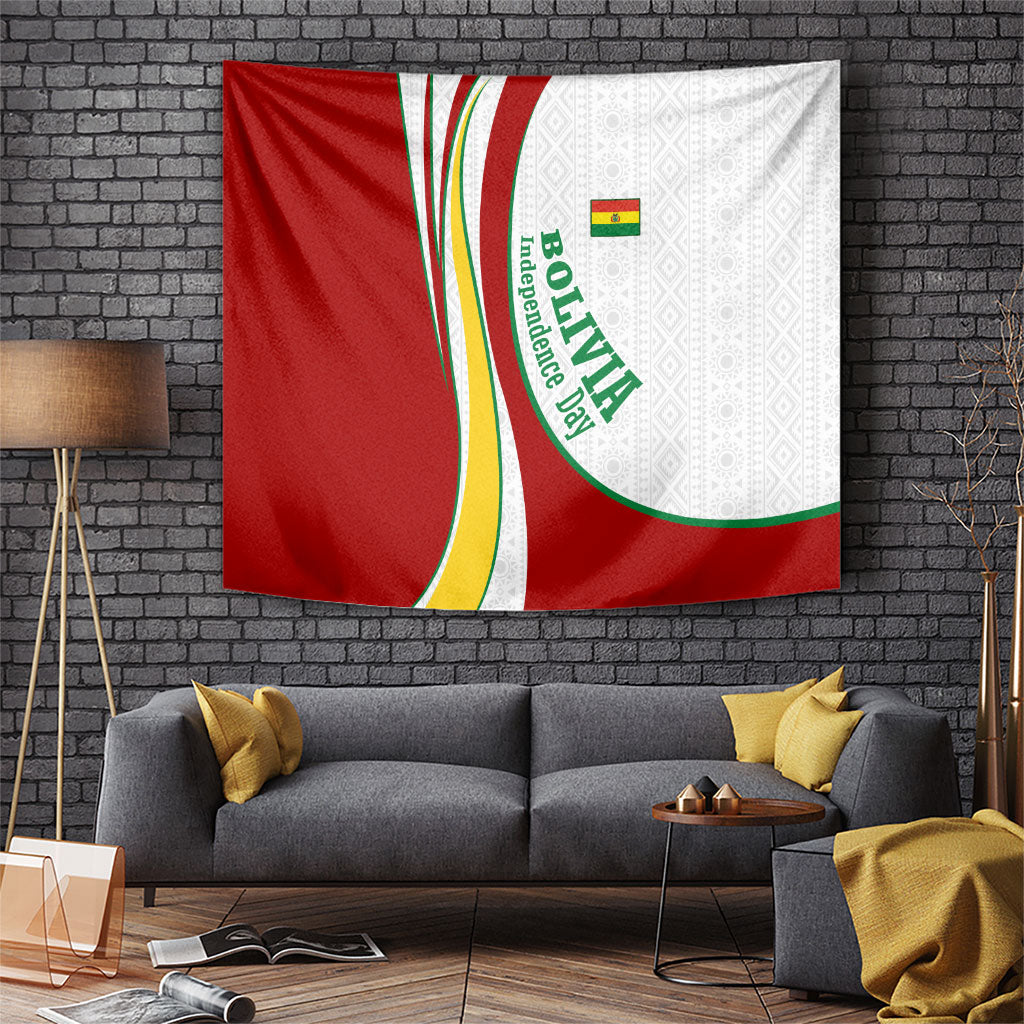 Bolivia Independence Day Map Flag Tapestry Freedom Heritage National Coat Of Arms Accents