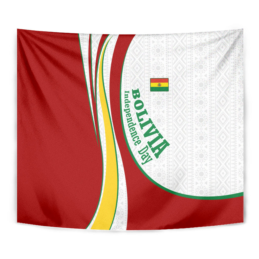 Bolivia Independence Day Map Flag Tapestry Freedom Heritage National Coat Of Arms Accents
