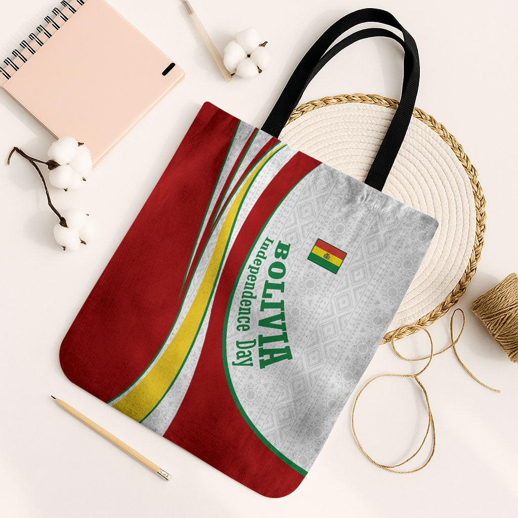 Bolivia Independence Day Map Flag Tote Bag Freedom Heritage National Coat Of Arms Accents