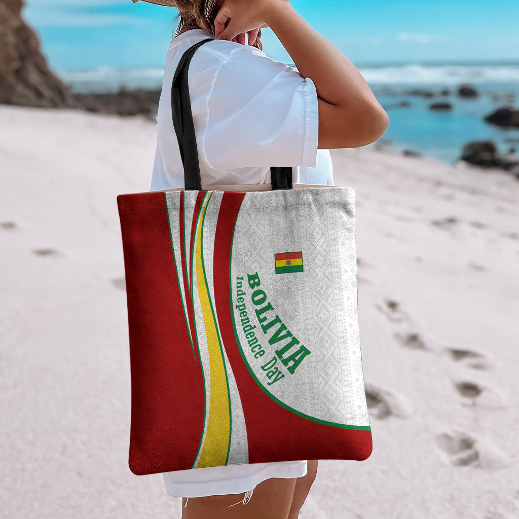 Bolivia Independence Day Map Flag Tote Bag Freedom Heritage National Coat Of Arms Accents