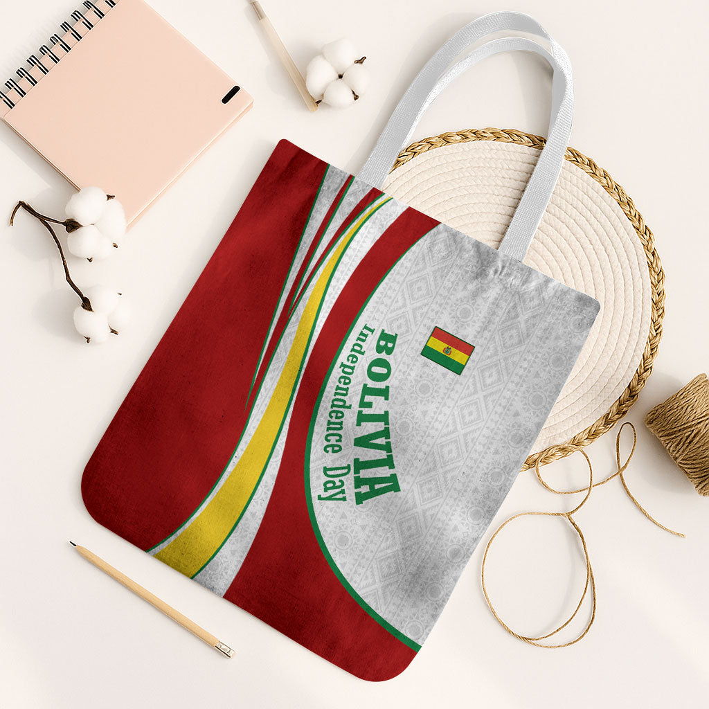 Bolivia Independence Day Map Flag Tote Bag Freedom Heritage National Coat Of Arms Accents