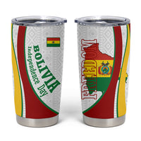 Bolivia Independence Day Map Flag Tumbler Cup Freedom Heritage National Coat Of Arms Accents
