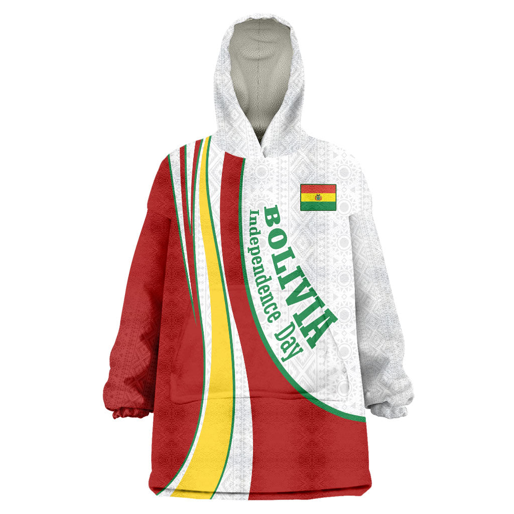 Bolivia Independence Day Map Flag Wearable Blanket Hoodie Freedom Heritage National Coat Of Arms Accents