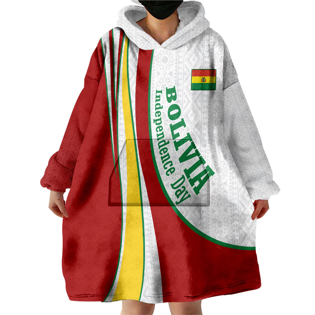 Bolivia Independence Day Map Flag Wearable Blanket Hoodie Freedom Heritage National Coat Of Arms Accents