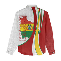 Bolivia Independence Day Map Flag Women Casual Shirt Freedom Heritage National Coat Of Arms Accents