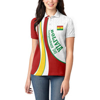Bolivia Independence Day Map Flag Women Polo Shirt Freedom Heritage National Coat Of Arms Accents