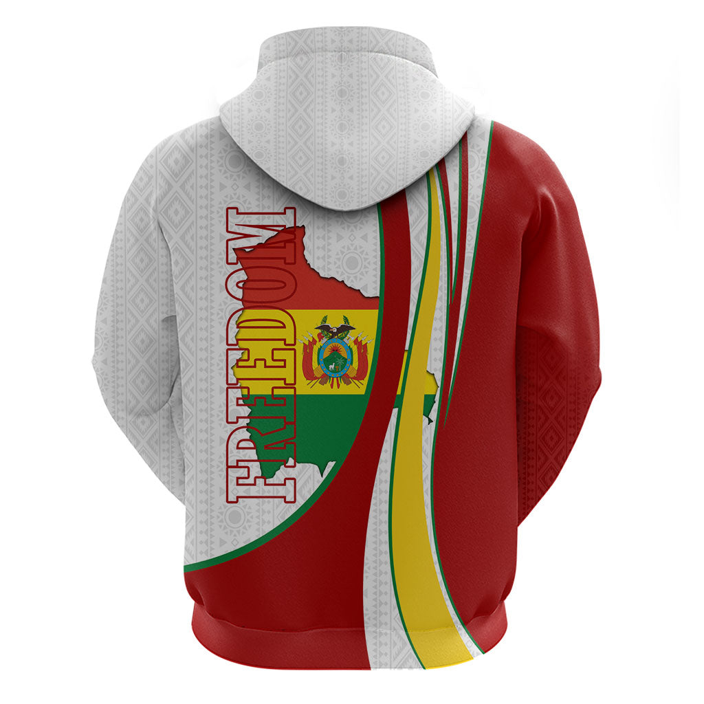 Bolivia Independence Day Map Flag Zip Hoodie Freedom Heritage National Coat Of Arms Accents
