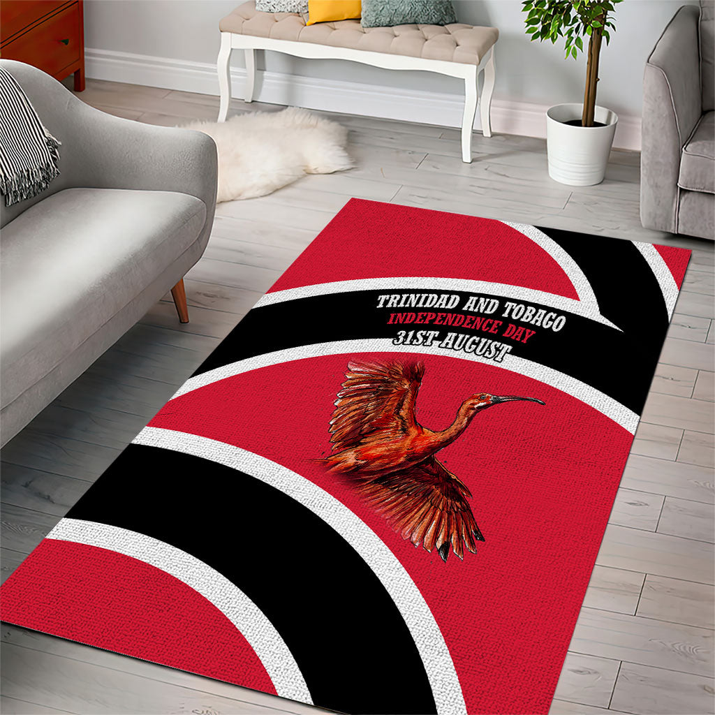 Trinidad And Tobago Independence Day Scarlet Ibis Area Rug Steelpan Heritage National Flag
