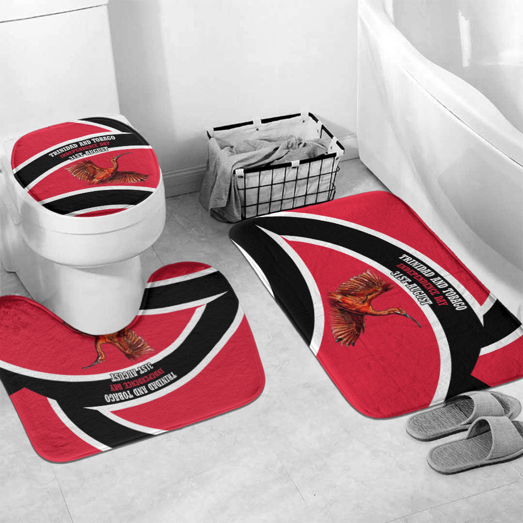 Trinidad And Tobago Independence Day Scarlet Ibis Bathroom Set Steelpan Heritage National Flag
