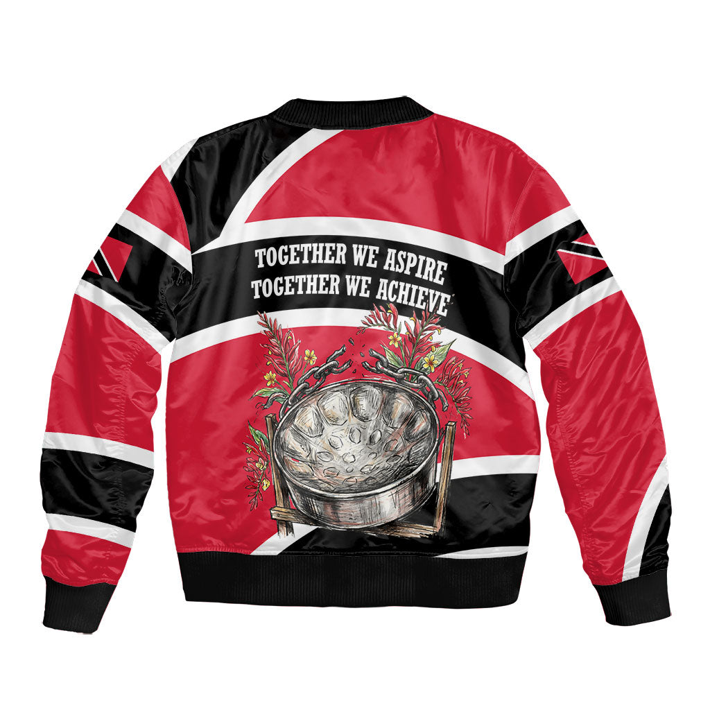 Trinidad And Tobago Independence Day Scarlet Ibis Bomber Jacket Steelpan Heritage National Flag