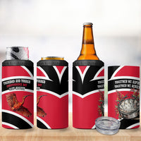 Trinidad And Tobago Independence Day Scarlet Ibis 4 in 1 Can Cooler Tumbler Steelpan Heritage National Flag