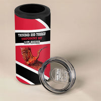 Trinidad And Tobago Independence Day Scarlet Ibis 4 in 1 Can Cooler Tumbler Steelpan Heritage National Flag
