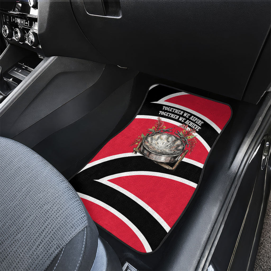 Trinidad And Tobago Independence Day Scarlet Ibis Car Mats Steelpan Heritage National Flag