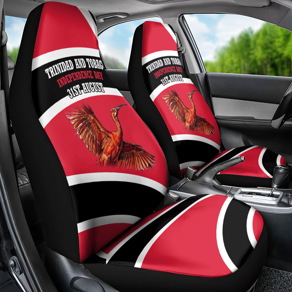 Trinidad And Tobago Independence Day Scarlet Ibis Car Seat Cover Steelpan Heritage National Flag