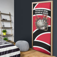 Trinidad And Tobago Independence Day Scarlet Ibis Door Cover Steelpan Heritage National Flag