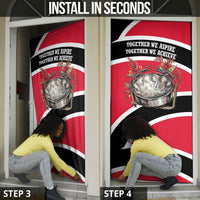 Trinidad And Tobago Independence Day Scarlet Ibis Door Cover Steelpan Heritage National Flag
