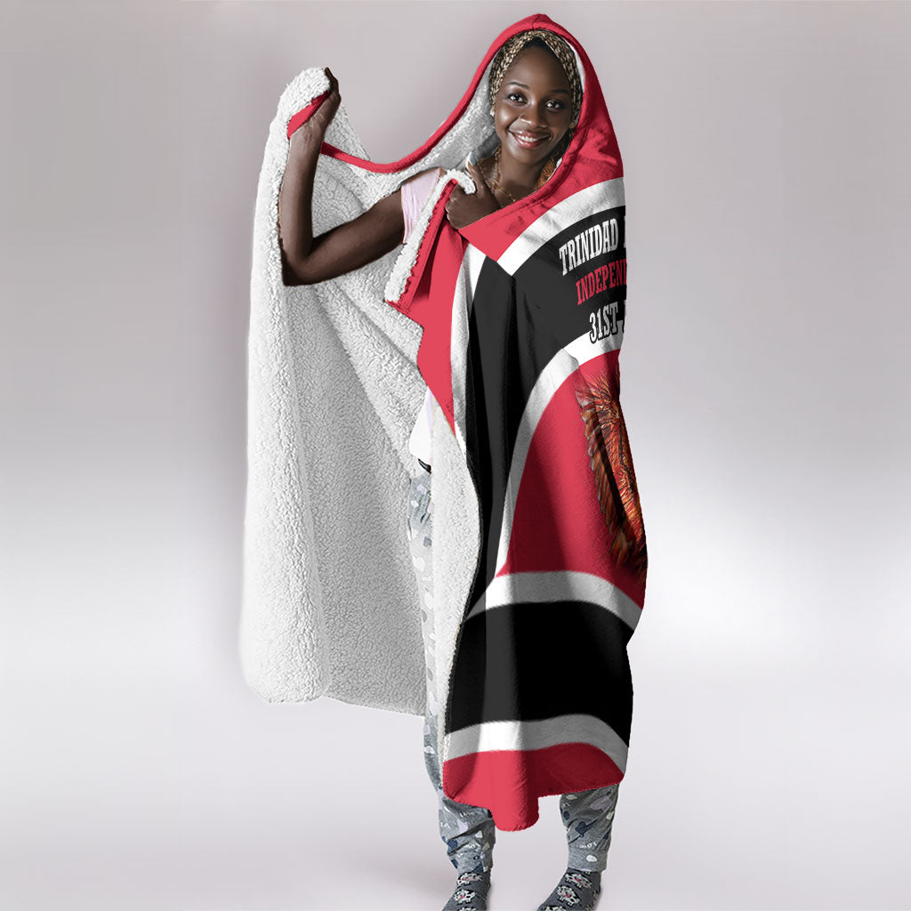 Trinidad And Tobago Independence Day Scarlet Ibis Hooded Blanket Steelpan Heritage National Flag