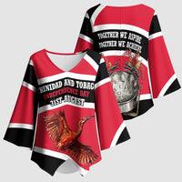 Trinidad And Tobago Independence Day Scarlet Ibis Kimono Sleeve Blouse Steelpan Heritage National Flag
