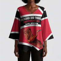 Trinidad And Tobago Independence Day Scarlet Ibis Kimono Sleeve Blouse Steelpan Heritage National Flag