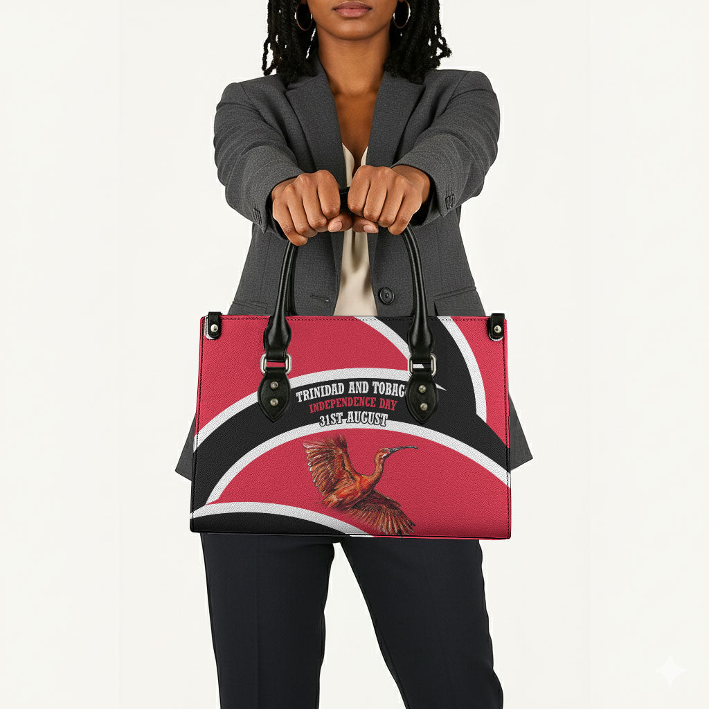 Trinidad And Tobago Independence Day Scarlet Ibis Leather Bag Steelpan Heritage National Flag